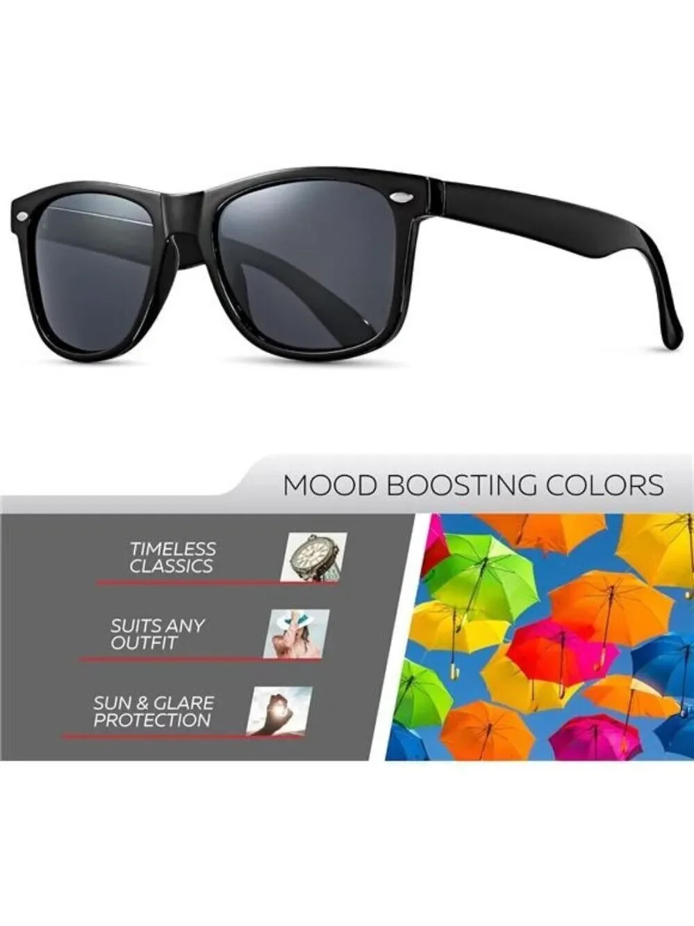 Retro Rewind Polarized Sunglasses Men Women Classic UV400 Vintage Shades